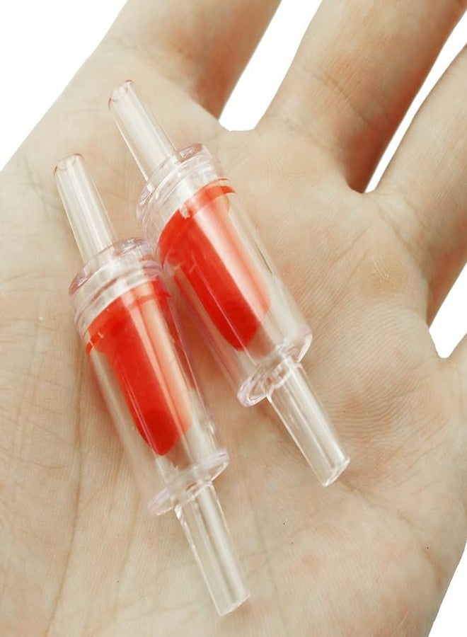 SJZBIN 24PCS Red Plastic Check Valve Aquarium Air Check Valve One Way Air Valve Red Clear for Aquarium Air Pump Perfect for Fish Tank Aerator - Image 4